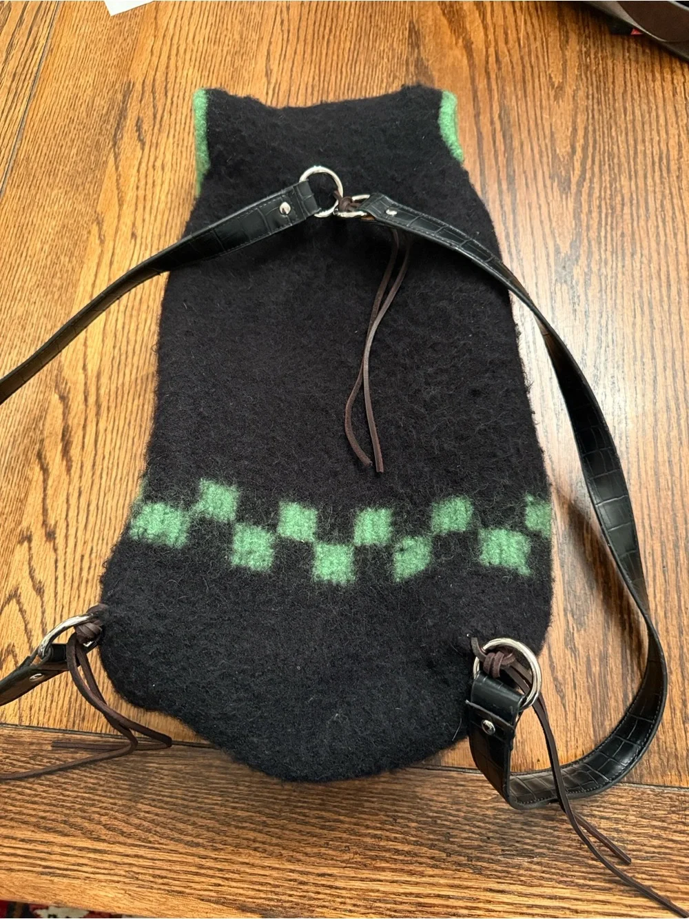 Boho hippie Boiled Wool Backpack Earthy ArtisanBag